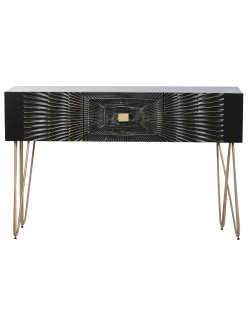 Consola Home ESPRIT Negro Dorado 120 x 38 x 76 cm