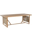 Ensemble Table + Chaises Home ESPRIT Marron Corde Bois d'eucalyptus 230 x 100 x 75 cm