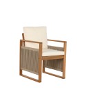 Ensemble Table + Chaises Home ESPRIT Marron Corde Bois d'eucalyptus 230 x 100 x 75 cm
