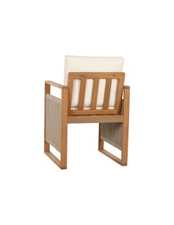 Ensemble Table + Chaises Home ESPRIT Marron Corde Bois d'eucalyptus 230 x 100 x 75 cm