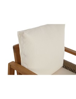 Ensemble Table + Chaises Home ESPRIT Marron Corde Bois d'eucalyptus 230 x 100 x 75 cm
