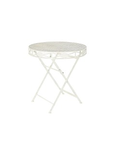 Table de Salle à Manger Home ESPRIT Blanc Métal 70 x 70 x 73 cm