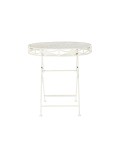 Table de Salle à Manger Home ESPRIT Blanc Métal 70 x 70 x 73 cm