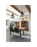 Table de Salle à Manger Home ESPRIT Noir Naturel Métal Bois de manguier 200 x 100 x 76 cm