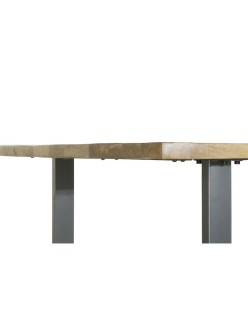 Table de Salle à Manger Home ESPRIT Noir Naturel Métal Bois de manguier 200 x 100 x 76 cm
