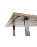 Table de Salle à Manger Home ESPRIT Noir Naturel Métal Bois de manguier 200 x 100 x 76 cm