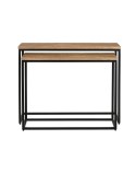 Consola Home ESPRIT Marrón Negro 96 x 30 x 77 cm (2 Piezas)