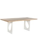 Table de Salle à Manger Home ESPRIT Blanc Naturel Bois Recyclé Bois de manguier 200 x 100 x 77 cm 200,5 x 100,5 x 77 cm