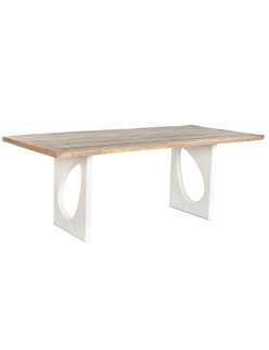 Table de Salle à Manger Home ESPRIT Blanc Naturel Bois Recyclé Bois de manguier 200 x 100 x 77 cm 200,5 x 100,5 x 77 cm