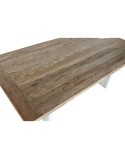 Table de Salle à Manger Home ESPRIT Blanc Naturel Bois Recyclé Bois de manguier 200 x 100 x 77 cm 200,5 x 100,5 x 77 cm