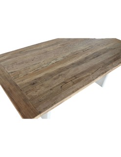 Esstisch Home ESPRIT Weiß natürlich Recyceltes Holz Mango-Holz 200 x 100 x 77 cm 200,5 x 100,5 x 77 cm