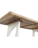 Table de Salle à Manger Home ESPRIT Blanc Naturel Bois Recyclé Bois de manguier 200 x 100 x 77 cm 200,5 x 100,5 x 77 cm