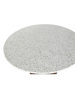 Table de Salle à Manger Home ESPRIT Bois d'acacia Terrazzo 130 x 130 x 76 cm