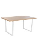 Table de Salle à Manger Home ESPRIT Marron Noir Fer Bois MDF 160 x 90 x 75 cm