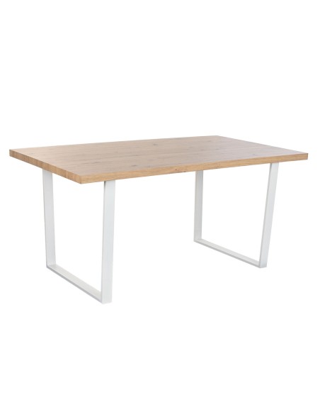 Table de Salle à Manger Home ESPRIT Marron Noir Fer Bois MDF 160 x 90 x 75 cm