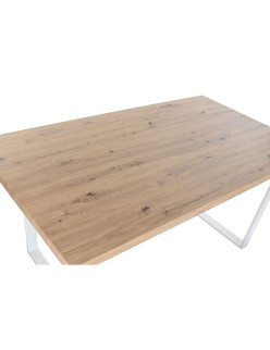 Table de Salle à Manger Home ESPRIT Marron Noir Fer Bois MDF 160 x 90 x 75 cm