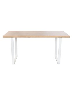 Table de Salle à Manger Home ESPRIT Marron Noir Fer Bois MDF 160 x 90 x 75 cm