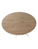 Table de Salle à Manger Home ESPRIT Blanc Marron Fer Bois MDF 120 x 120 x 75 cm