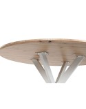 Table de Salle à Manger Home ESPRIT Blanc Marron Fer Bois MDF 120 x 120 x 75 cm