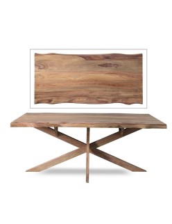 Table de Salle à Manger Home ESPRIT Bois d'acacia 200 x 90 x 76 cm