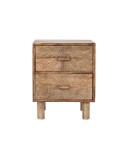 Table de Nuit Home ESPRIT Naturel 40 x 34 x 50 cm