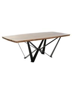Table de Salle à Manger Home ESPRIT Métal Bois d'acacia 220 x 100 x 76 cm