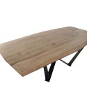 Table de Salle à Manger Home ESPRIT Métal Bois d'acacia 220 x 100 x 76 cm