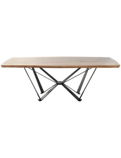 Table de Salle à Manger Home ESPRIT Métal Bois d'acacia 220 x 100 x 76 cm
