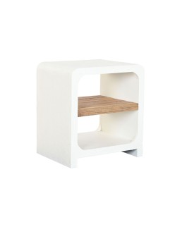 Table de Nuit Home ESPRIT Blanc Naturel 50 x 40,5 x 55,5 cm