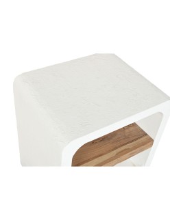 Table de Nuit Home ESPRIT Blanc Naturel 50 x 40,5 x 55,5 cm