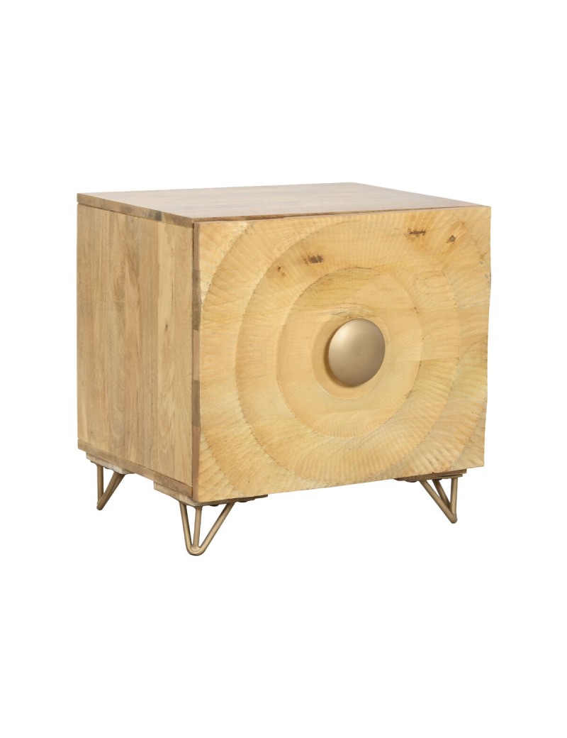 Table de Nuit Home ESPRIT Doré Naturel 50 x 40 x 50 cm