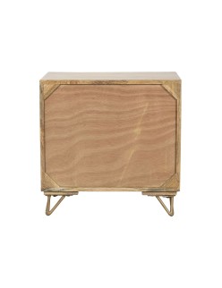 Nachttisch Home ESPRIT Gold natürlich 50 x 40 x 50 cm