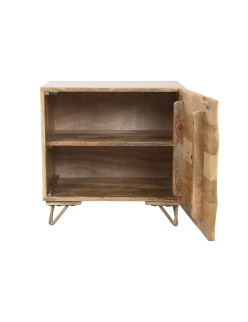 Table de Nuit Home ESPRIT Doré Naturel 50 x 40 x 50 cm