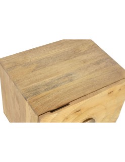 Table de Nuit Home ESPRIT Doré Naturel 50 x 40 x 50 cm
