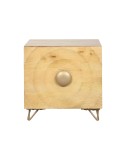 Table de Nuit Home ESPRIT Doré Naturel 50 x 40 x 50 cm
