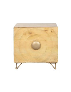 Table de Nuit Home ESPRIT Doré Naturel 50 x 40 x 50 cm