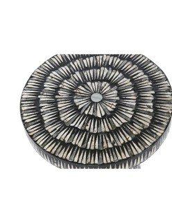 Mesa auxiliar Home ESPRIT Negro Dorado 40 x 40 x 48 cm