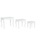 Mesa de apoio Home ESPRIT Branco Cinzento claro 53 x 35 x 47 cm