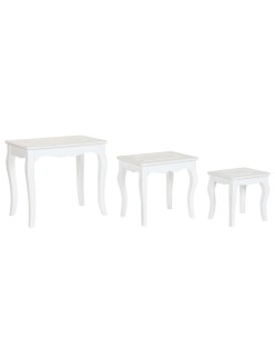 Mesa auxiliar Home ESPRIT Blanco Gris claro 53 x 35 x 47 cm