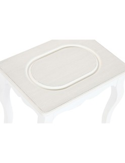 Mesa auxiliar Home ESPRIT Blanco Gris claro 53 x 35 x 47 cm