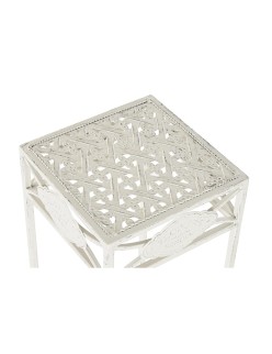 Set di 3 tavoli Home ESPRIT Bianco 30 x 30 x 70 cm (3 Pezzi)