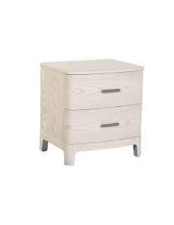 Table de Nuit Home ESPRIT Gris clair 53 x 42 x 56,2 cm