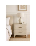 Table de Nuit Home ESPRIT Gris clair 53 x 42 x 56,2 cm