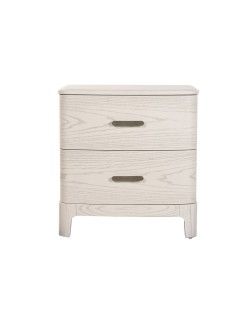 Table de Nuit Home ESPRIT Gris clair 53 x 42 x 56,2 cm