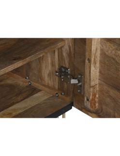 Nightstand Home ESPRIT Black Golden 50 x 40 x 50 cm