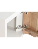 Table de Nuit Home ESPRIT Blanc Naturel 40 x 35 x 50 cm