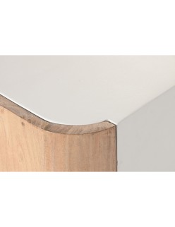 Table de Nuit Home ESPRIT Blanc Naturel 40 x 35 x 50 cm