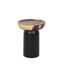 Mesa auxiliar Home ESPRIT Negro Natural 35 x 35 x 46 cm