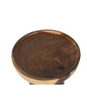 Mesa auxiliar Home ESPRIT Negro Natural 35 x 35 x 46 cm