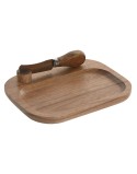 Tabla de cortar Home ESPRIT Acero Inoxidable Acacia